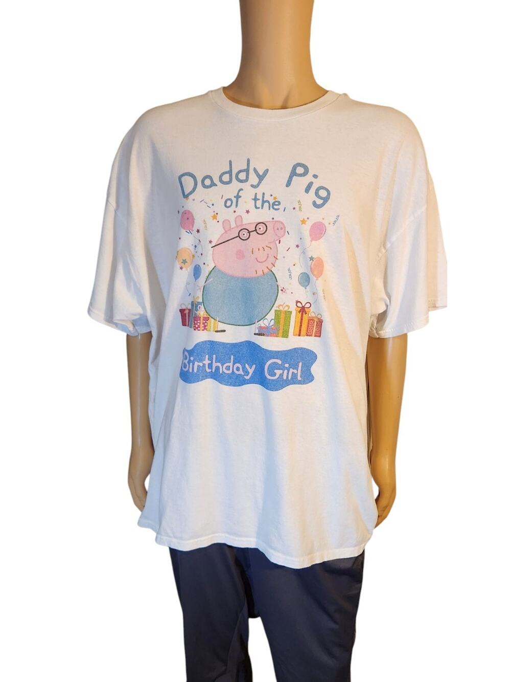 Peppa Pig Shirt Daddy Pig t-shirt for birthday or theme park Size 3XL